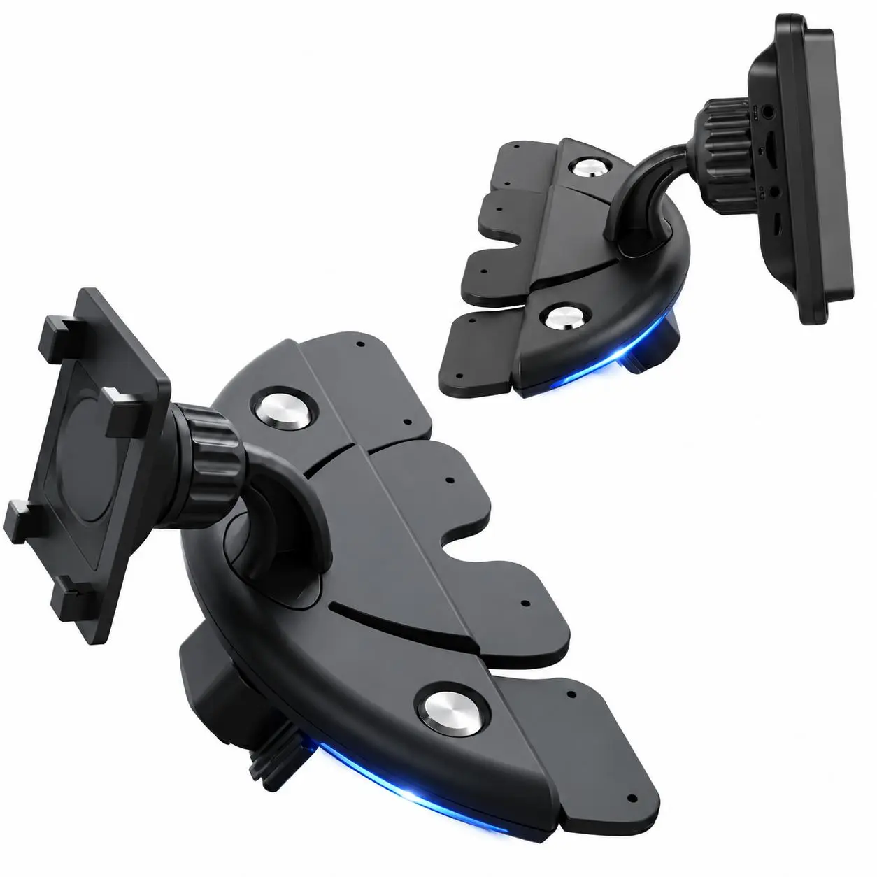 360-Degree Adjustable CD Slot Car Mount - Triangle-Stabilized via the Triangle Method for Secure Holding of CarPlay Displays, GPS Navigation Devices