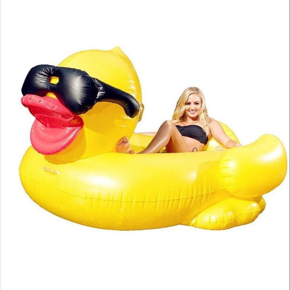 Inflatable Duck Rider, Float Swimming Pool Toy, Summer Pool Float, Lounge Chair Floating, Multi-functional Reclining Chair, Perfect Summer Gift