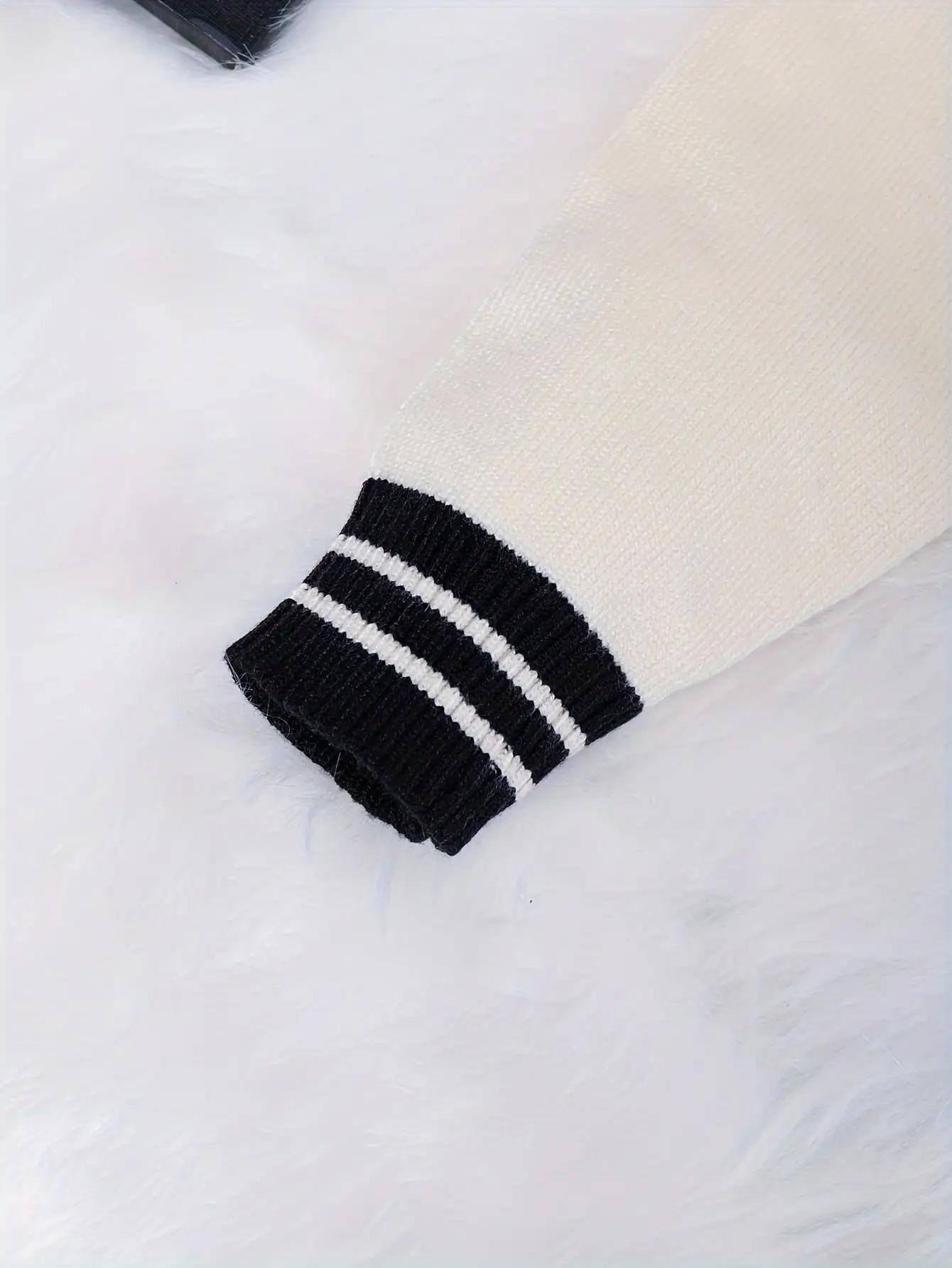 NewNewborn Boy Spring/Autumn Outfit Set    2-Piece Lettered Cardigan + Knit Long Pants – Stylish & Cozy for Outdoor Strolls! Adorable Infant Sweater Set, Soft for Daily Wear ✨