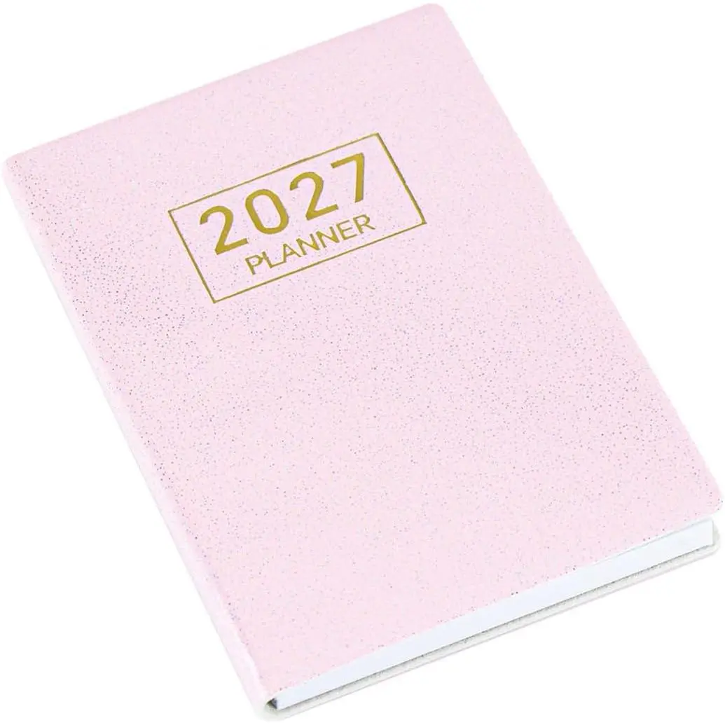 2027 Pocket Planner Mini Weekly Planners 3" x 4" Starlight  Leather 2027 Pocket Notepad Daily Schedule Calendar Planner