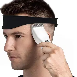 Curved Silicone Hair Trimming Tool DIY Fade Haircut Template Barber Neckline Shaving Headband for Home Haircuts