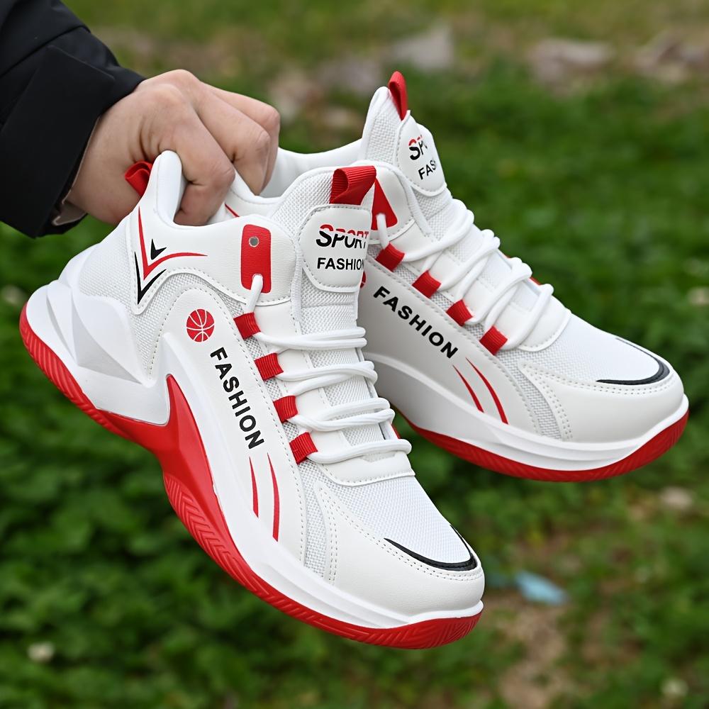 UYCEKK New Spring Basketball Shoes for 2026, Casual Sports Sneakers, White High-Top Outdoor Trendy Shoes, Breathable And Fashionable Summer Footwear for Men.