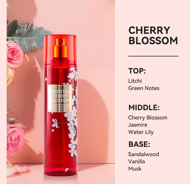 8 Fl Oz Hair & Body Fragrance Mist for Women - Long-Lasting Perfume, Perfect for Dating, Parties and Gift Giving Floral Amber