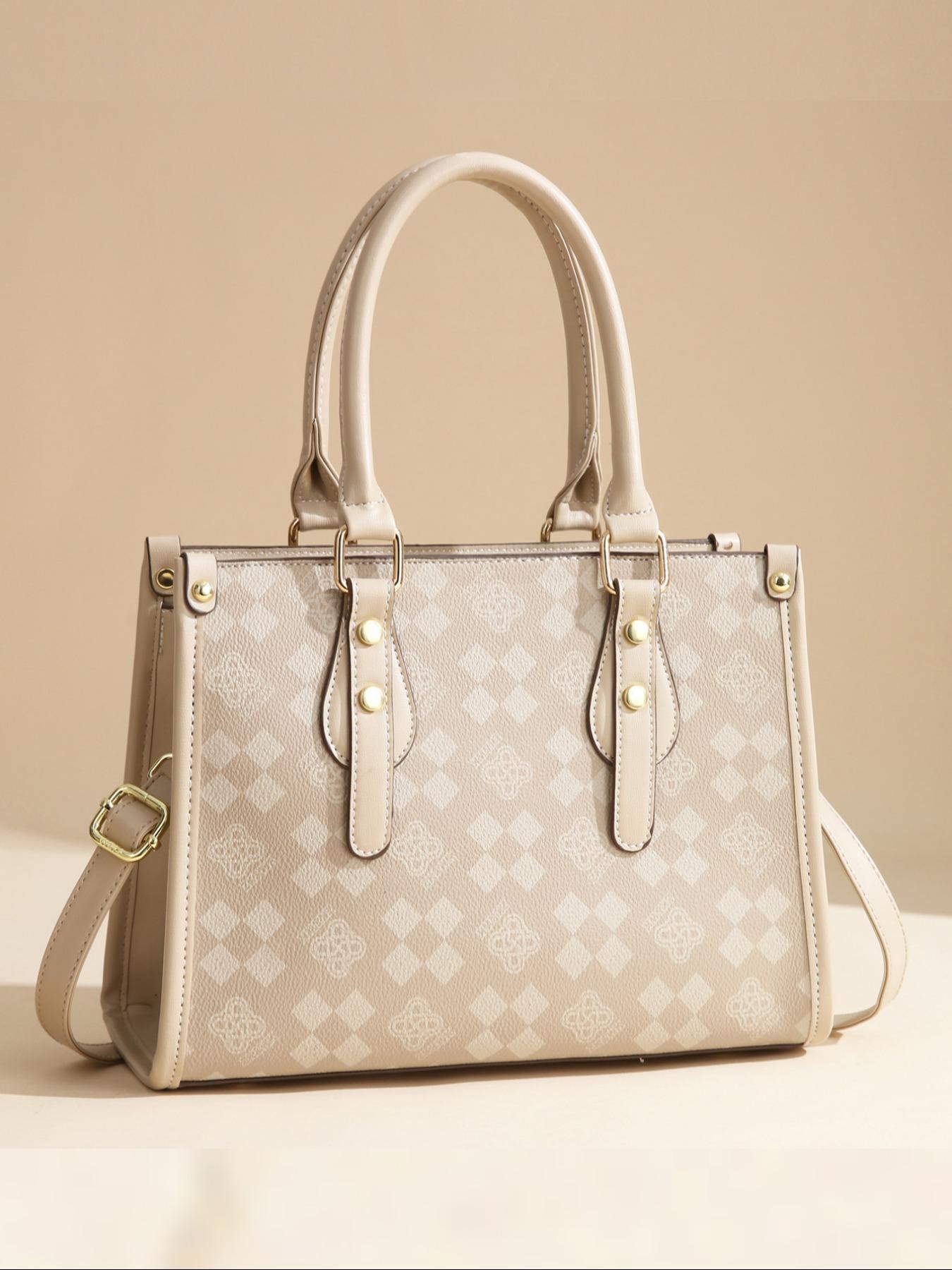 Women's Fashionable All Over Print Handbag & Card Holder  & Wallet, Casual Versatile Zipper Shoulder Bag Set for Work & Travel, Trendy High-quality Daily Commuting Bag