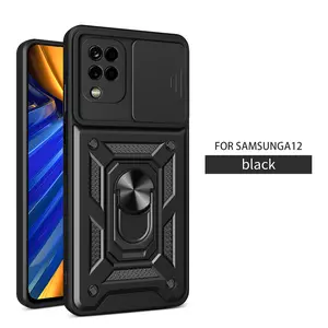 Case for Samsung Galaxy A12 4G/A12 5G/M12/A12 Nacho Ring Holder, Rotatable Magnetic Car Mount, Anti-Slip Shockproof, Finger Print Resistant Lens Cover for Samsung Galaxy A12 4G/A12 5G/M12/A12 Nacho Case
