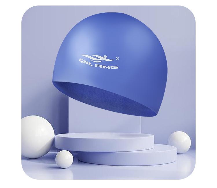 Silicone swimming cap Adult and child universal waterproof ear protection swimming cap