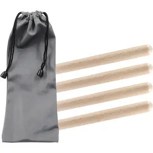 4 Pack 8 Inch Rhythm Sticks  Claves  Hardwood Sticks Musical Percussion Instrument Set with a  Carry Bag