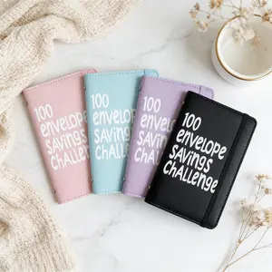 1 100 Days Money Savings Envelope BudgetStorage Book Blue/Purple/Pink/Black