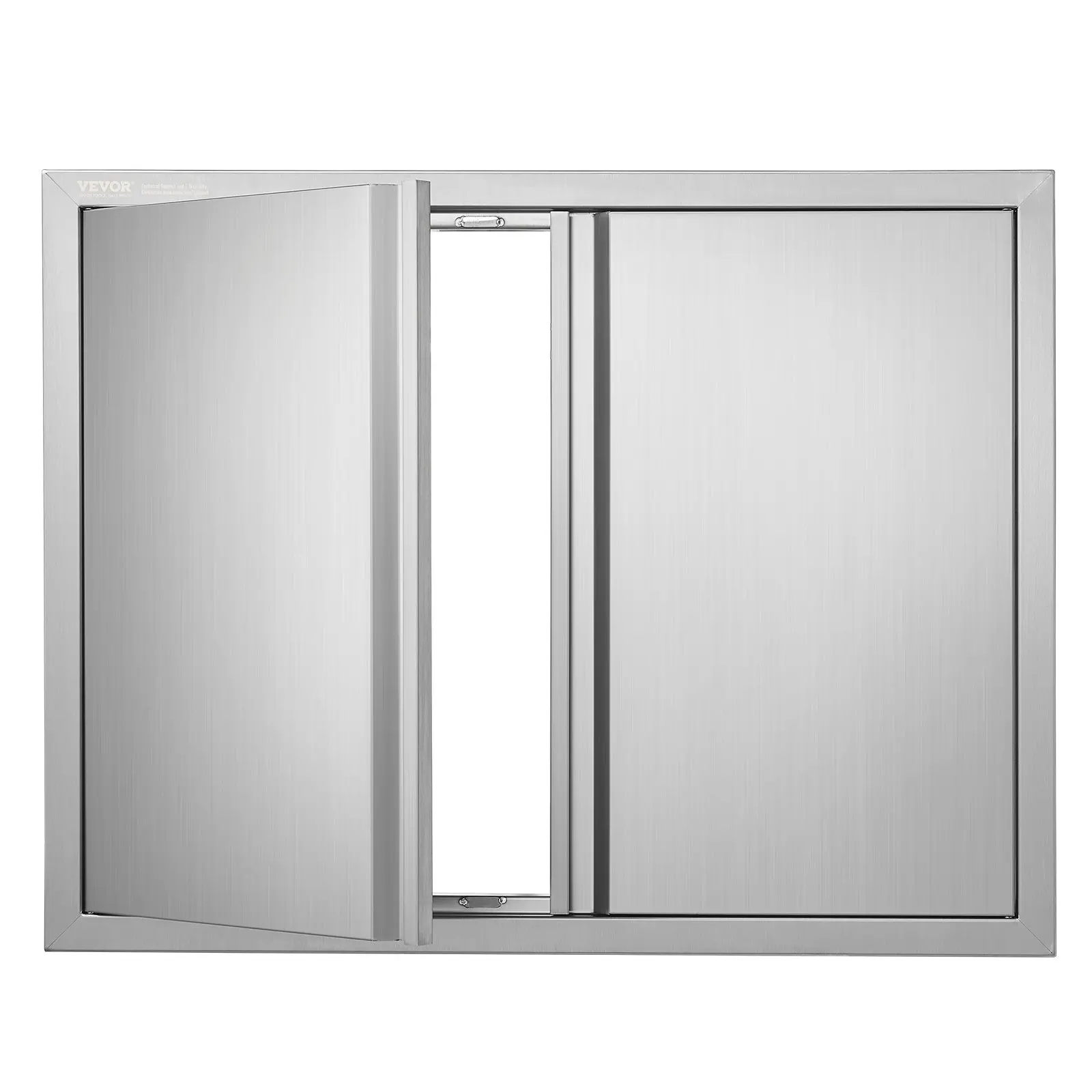 VEVOR Stainless Steel Double BBQ Access Door, 31W x 24H in Flush-Mount Vertical Wall Door with Recessed Handles, Compact Structure, Magnets, All Seasons for BBQ Island, Grilling Station