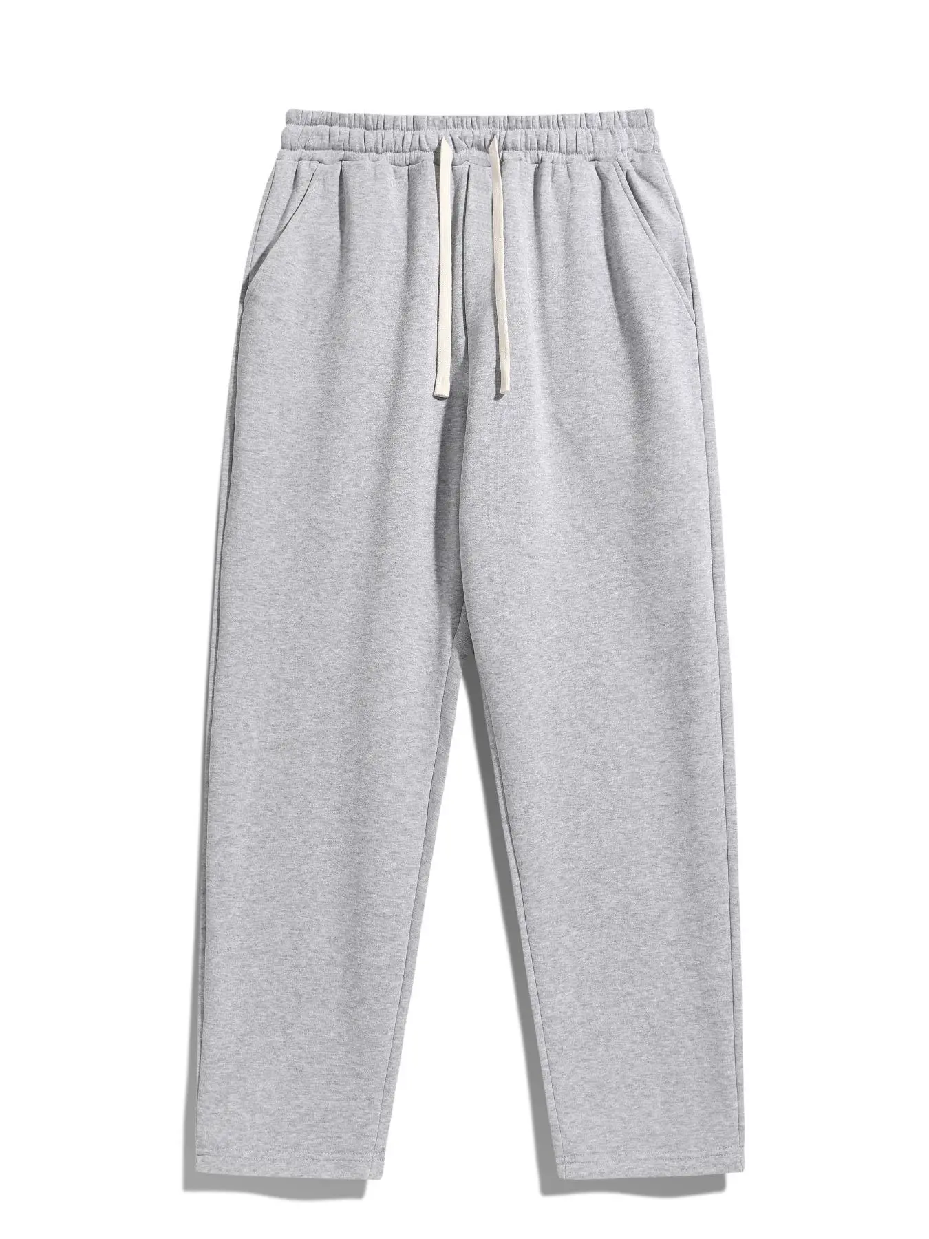 Men's Regular Fit Solid Adjustable Drawstring Waist Sweatpants, Casual Pocket Design Pants for Fall & Winter, Men's Trousers for Daily Wear, Everyday Sweatpants
