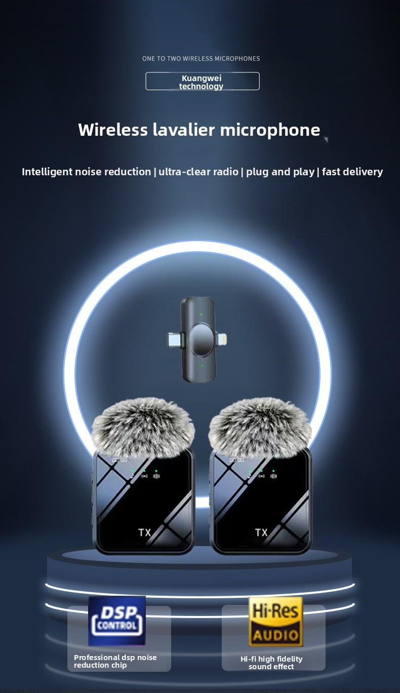 Y5 wireless noise-canceling microphone mini lapel mic for live streaming and video recording, noise-reducing compact microphone