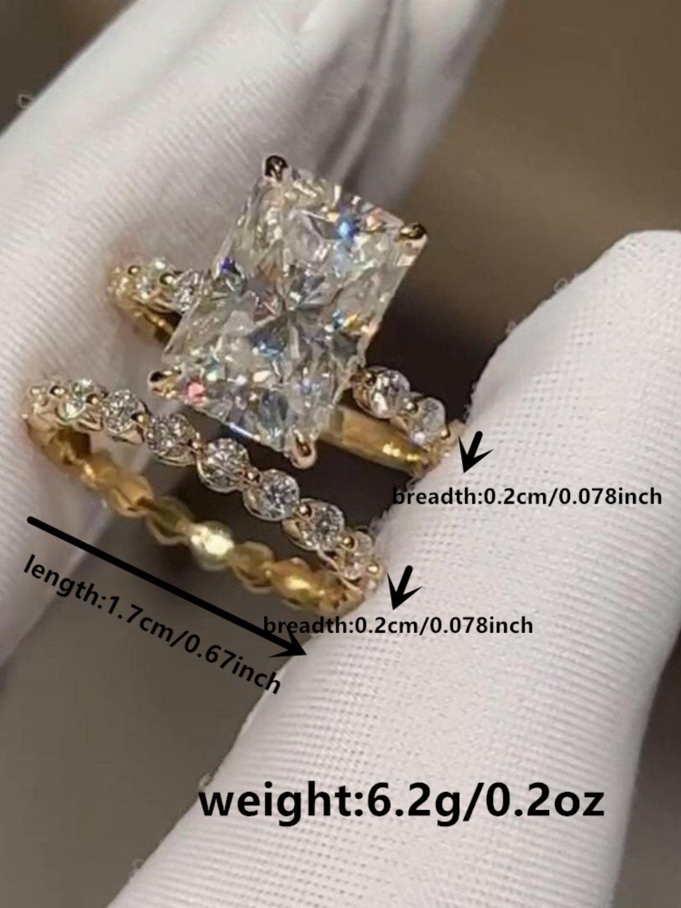 Elegant Women's Fashion Rings Set, Classic Style with Zirconia Decoration, Perfect for Valentine's Day, Weddings, Birthdays & More