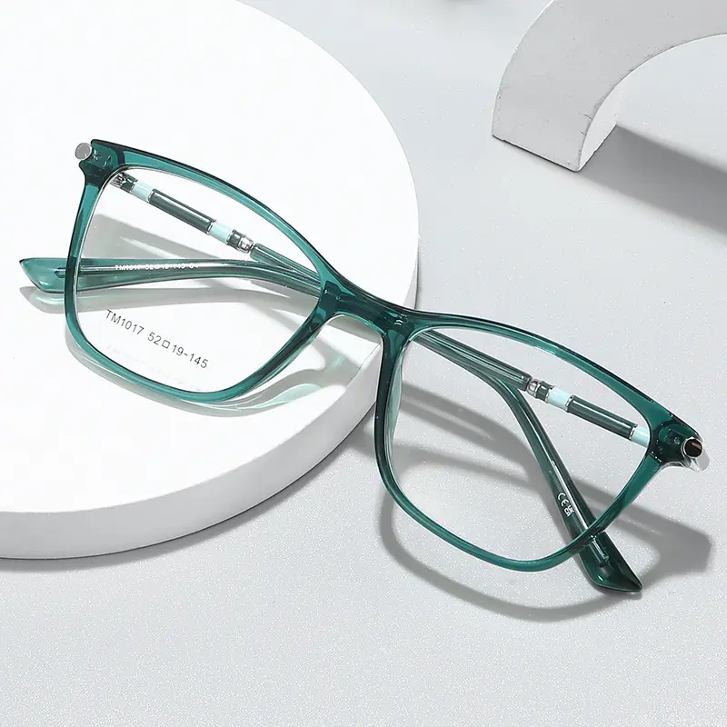 Unisex Fashion TR90‑Metal Mixed Optical Eyeglass Frame, Lightweight Combination Eyewear Frame, Versatile Frame Compatible With Prescription Lenses for Daily Casual Styling