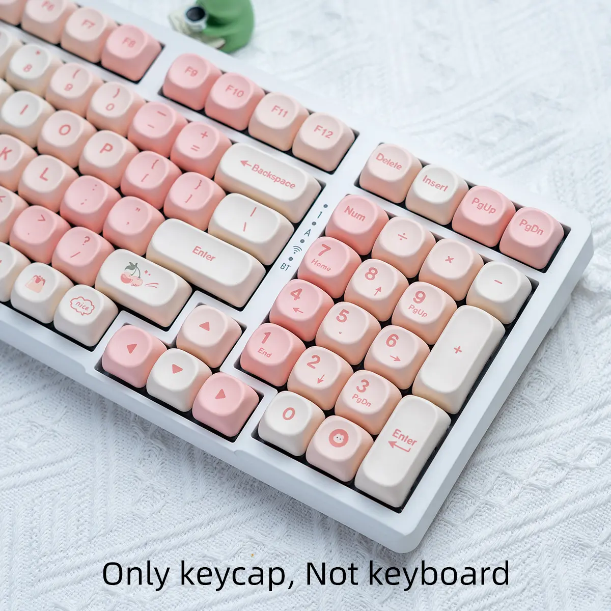 Cherry keycaps, MOA height, PBT material, sublimation process, rounded dome, compatible with 6.25U space bar, 61, 64, 68, 75, 81, 87, 98, 99, 100, 104, 108 PBT keycaps Custom keycaps for MX switch Mechanical Keyboard Keycaps Set
