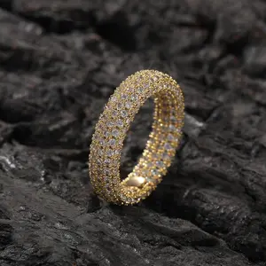 [ICE HUE]18K Gold Vacuum Plated Copper with 5A+ Sri Lanka Zircon Full diamond Ring Miami Italy Mexico & Micro Inspired for Women & Men Luxury Jewelry,Daily Wear,Casual Fashion,Gift Idea,,Classic,Hip Hop,Simple,Sporty Style, Rings For Women, Gold Rings