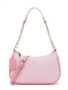 Classic Women's Crescent Moon Shoulder Bag, Fashion Crossbody Bag, Elegant Commuter Bag, Lightweight Large Capacity, PU Leather, Y2K Style, Fashionable Crossbody Bag