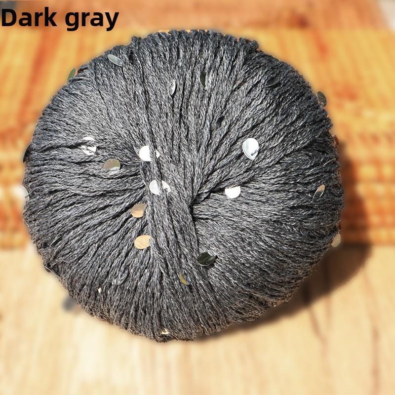 Water drop sequin yarn, Basolan wool yarn, fashionable hand-woven yarn ball, combed and shiny