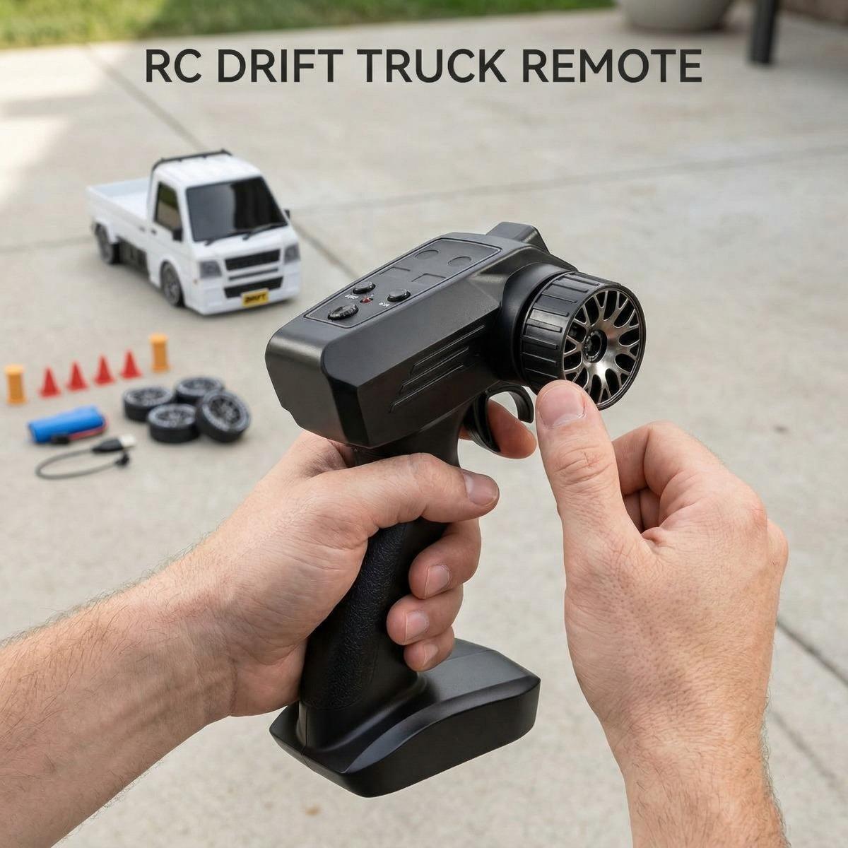 1: 24 scale remote control mini, light truck, four-wheel drive off-road design, built-in LED lights, ideal gift for adult boys and girls' birthdays and Easter.