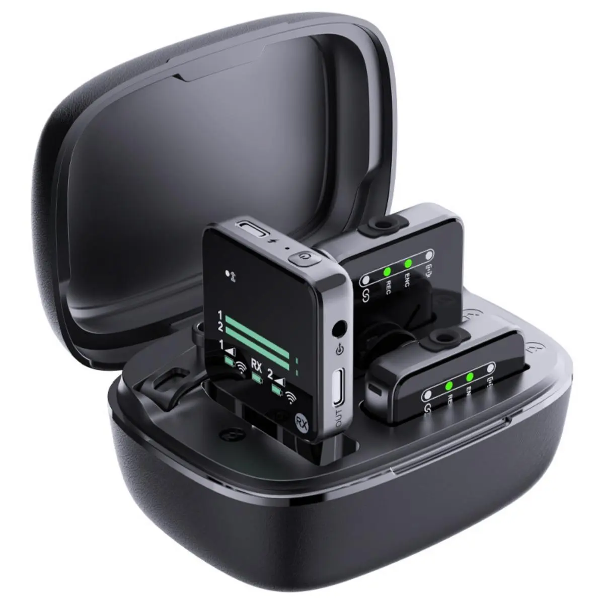 Professional Live Streaming Audio Set: M16 Dual Wireless Microphone, Compact Noise-Reduction Sound Card for Electronic Devices