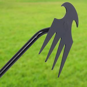 Garden Weed Pulling Tool Uprooting Weeding Tool, 4 Teeth Weed Puller Tool Manganese Steel Garden Weeder Tool for Vegetable Gardening Planting (Black, 2 Pack, 16 inches) weed puller tool garden weed