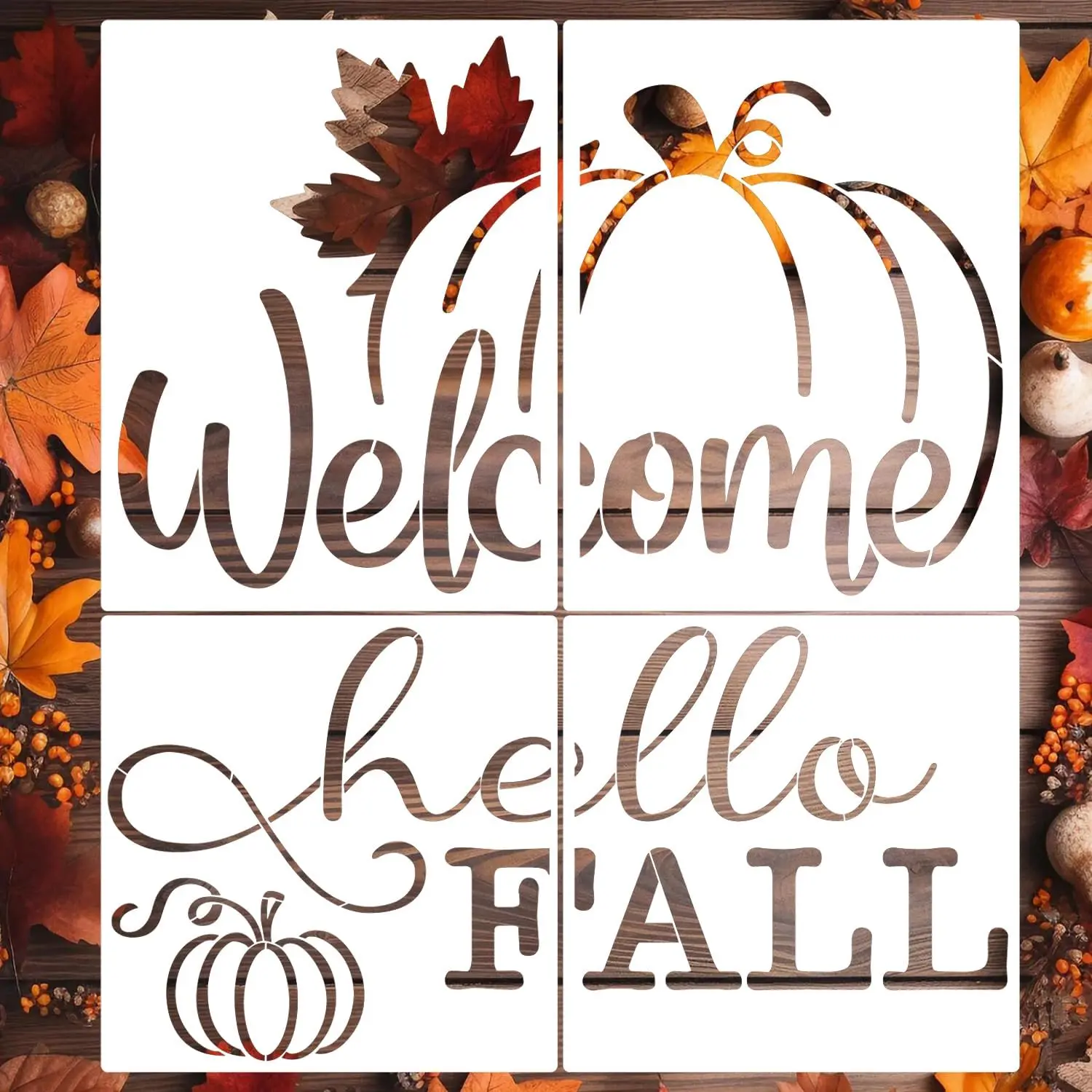 Fall Stencils for Door Mats 27”x17” Pumpkin Stencil Fall Doormat Stencils for Doormat  Signs DIY Crafts Decor