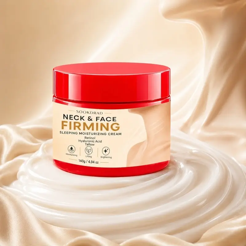 Neck & Face Firming Sleeping Moisturizing Cream, Retinol, Hyaluronic Acid, Tallow, Moisturizing, Lifting, Brightening, 140g