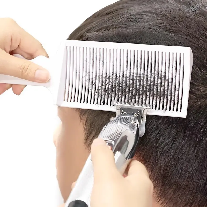 Men's Haircut Comb, Trimmer Comb, Flat Head Anti-Static Comb, Positioning Assistant Comb, New Design Barber Tool