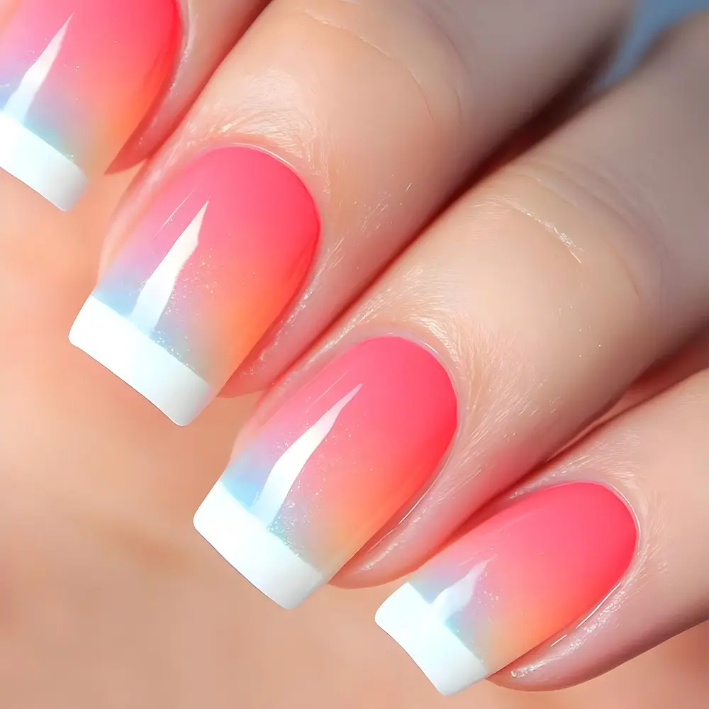 Starry French Nail Art Stickers, Gradient Nail Tips, Model Xinghao T404, Non-Flammable Liquid, Single Unit Count