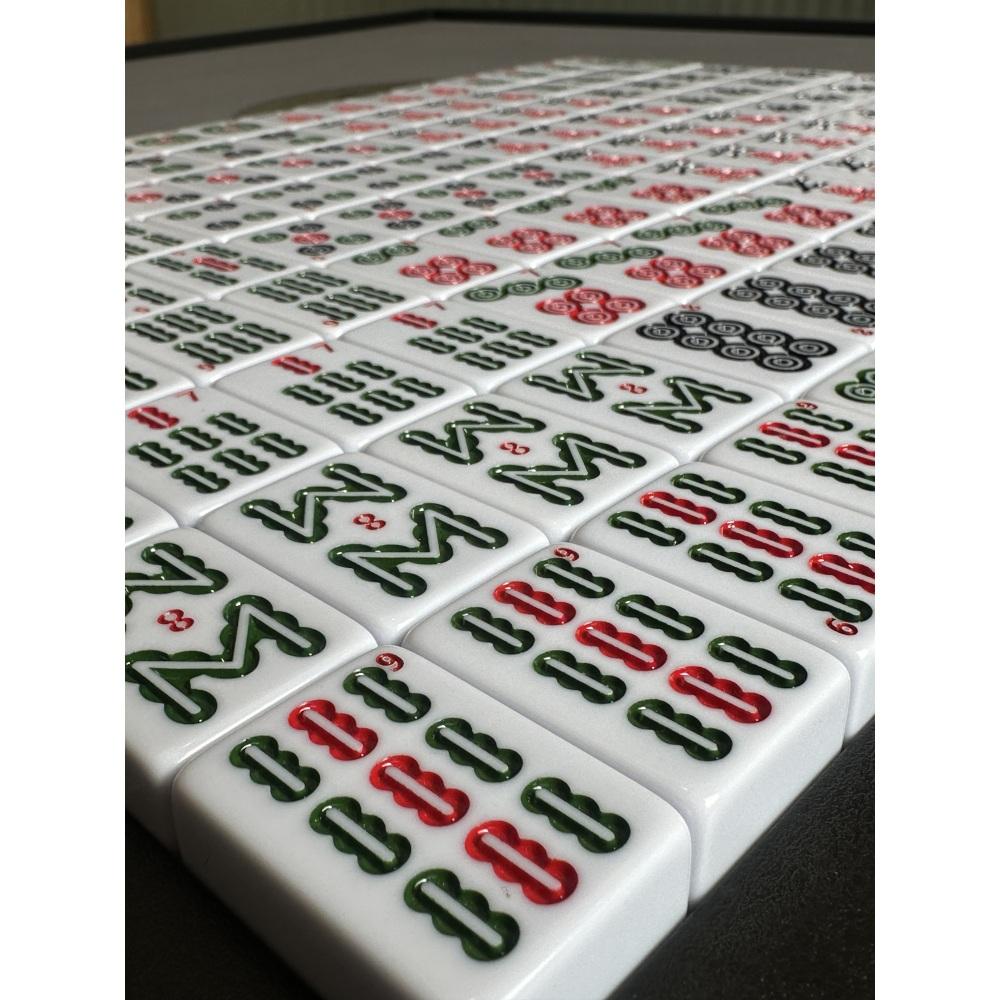 Foldable Ultra-Thin Automatic Mahjong Table with Wheels - Chinese,  American Style 42mm Numbered Tiles (with Hard Table Cover)