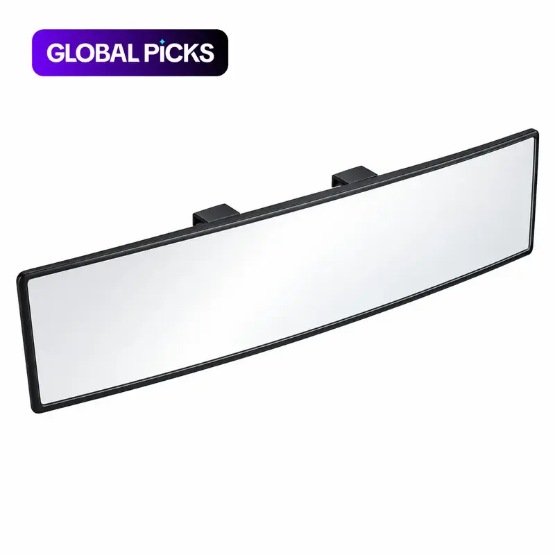 1pc Wide-Angle Rearview Mirror, 11.22 inch Clip-On Panoramic Interior Automotive Car Mirror, Adjustable Universal Design for Cars, SUVs and Trucks #GLOBAL PICKS