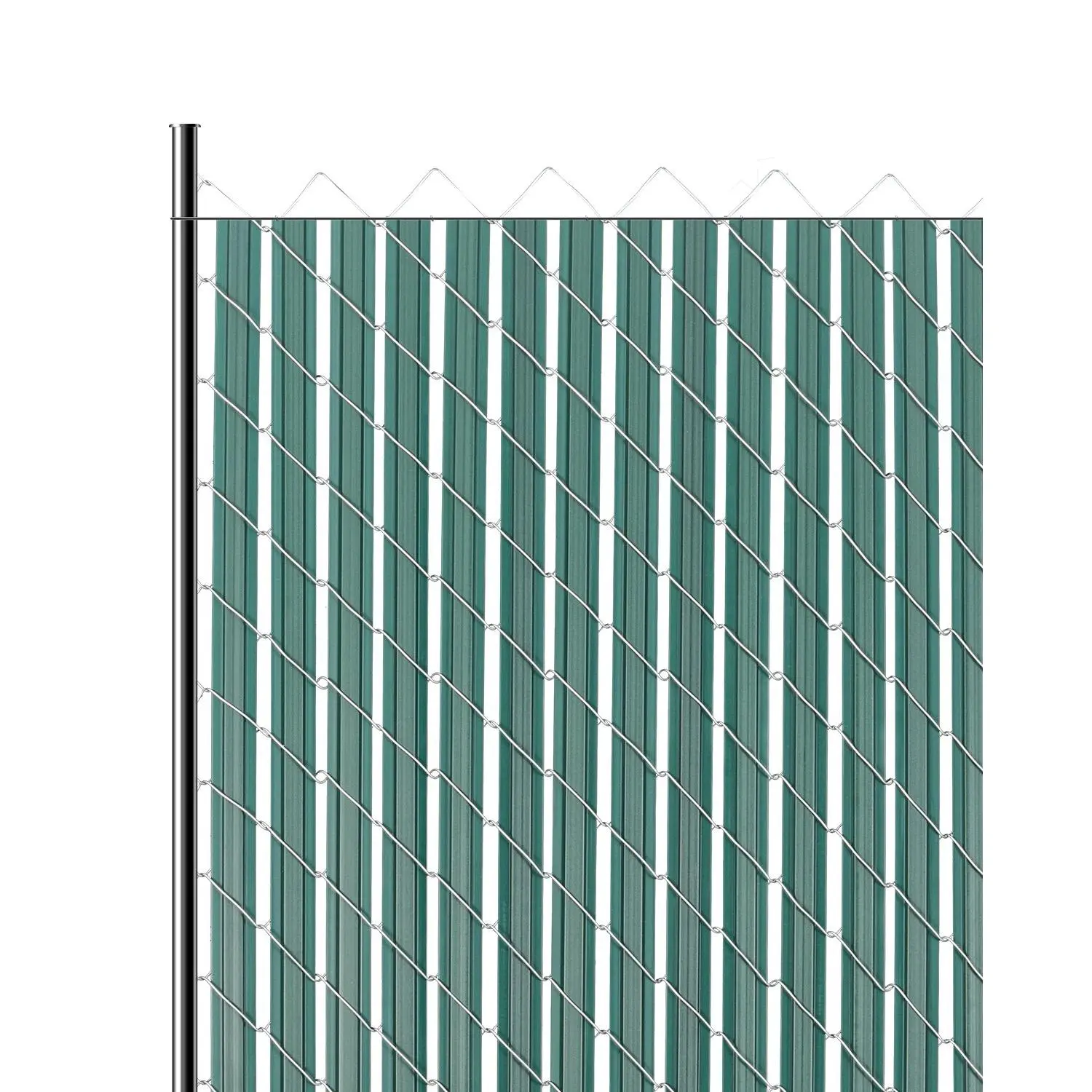 【DealsForYouDays】VEVOR Bottom Locking Privacy Slats, Double-Wall Vertical Bottom-Locking Slats with Wings for Chain-Link Fence, High-Density HDPE Chain Link Slats Ideally Fit 4' High Fence for Garden and Farm(Green)