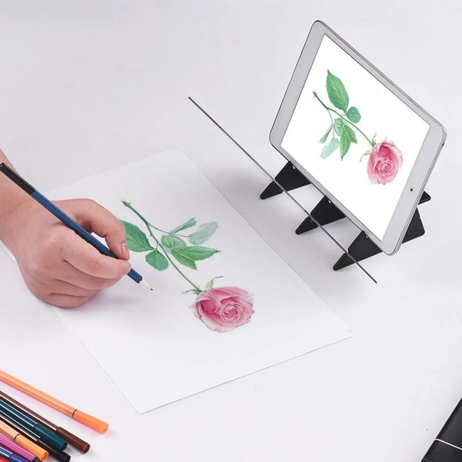 Portable Optical Tracing Drawing Light Pad, Easy Image Copy Sketch Board Tool for Kids, Artists, Students and Beginners DIY Art Creation