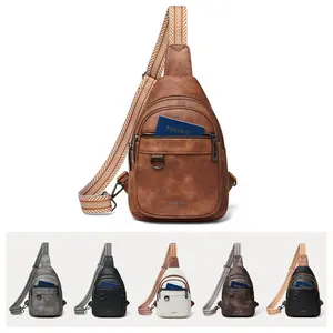 Leresas Crossbody Bag for Women Men, 7L Sling Bag with Adjustable Strap, Vegan Leather Shoulder Bag Crossbody Purse for Travel Essentials, Work, Daily Use, Compact Backpack-Style Analog Bag Crossbodybag, Great Gifts for Birthday Valentine's Day