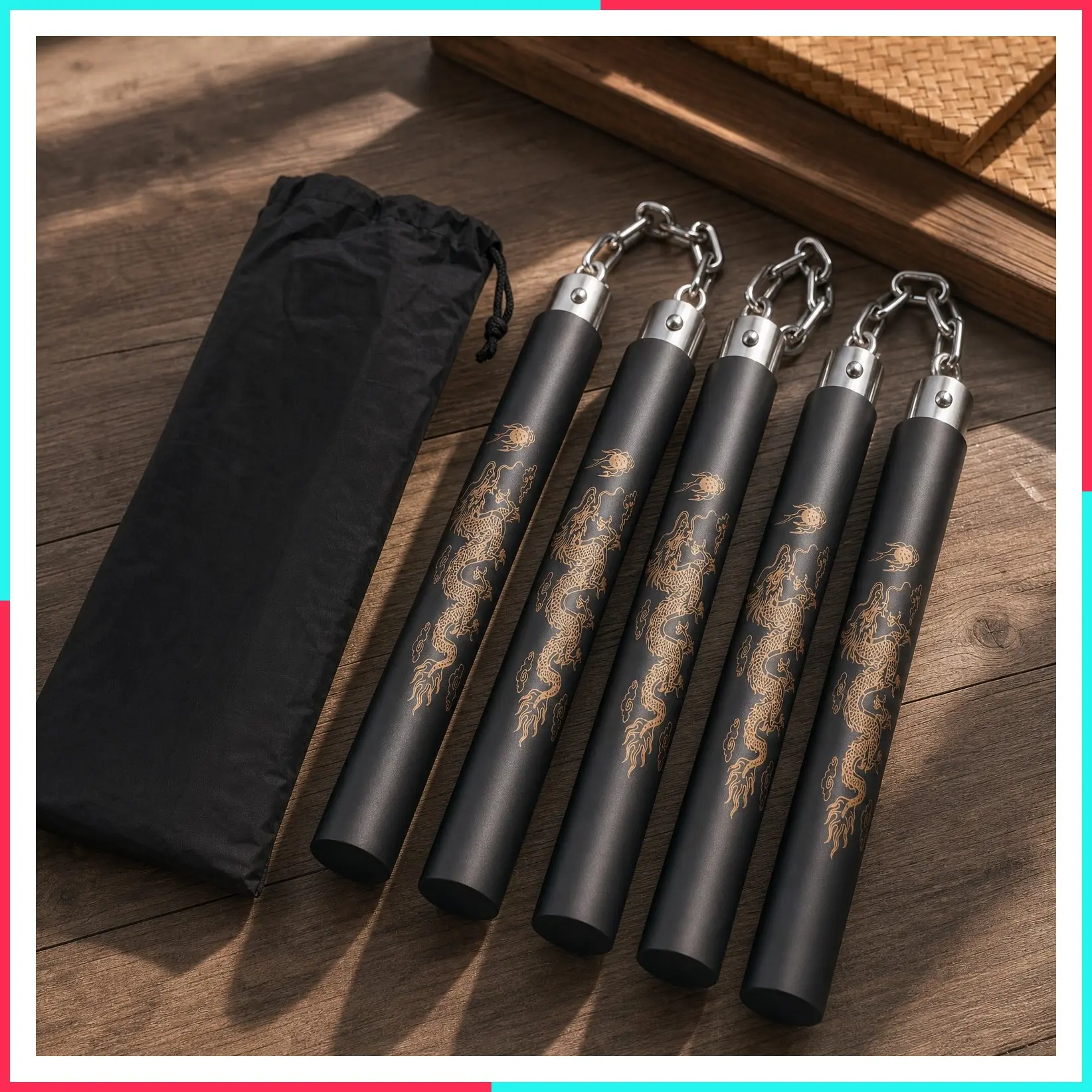 Foam Rubber Training Nunchucks with Bearing Ball System and Steel Chain, 2 Pack for Kids Beginners and Adults
