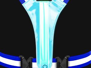 LED Reflective Vest Running Gear, 5 Lights Colors High Visibility Reflective Running Gear Rechargeable Light Up Running Vest for Walking Running Cycling, Adjustable for Men Women Kids