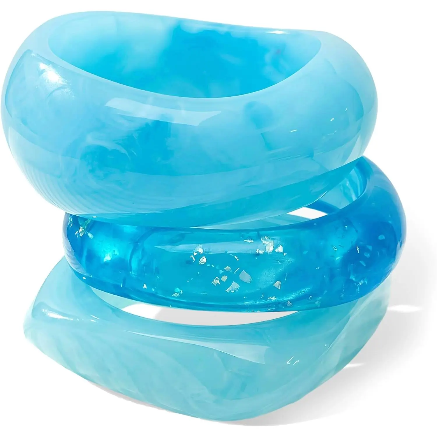 Bangles Bracelets for Won, Irregular   Chunky Bracelets Geotric Fashions Thick Statent bangle Set