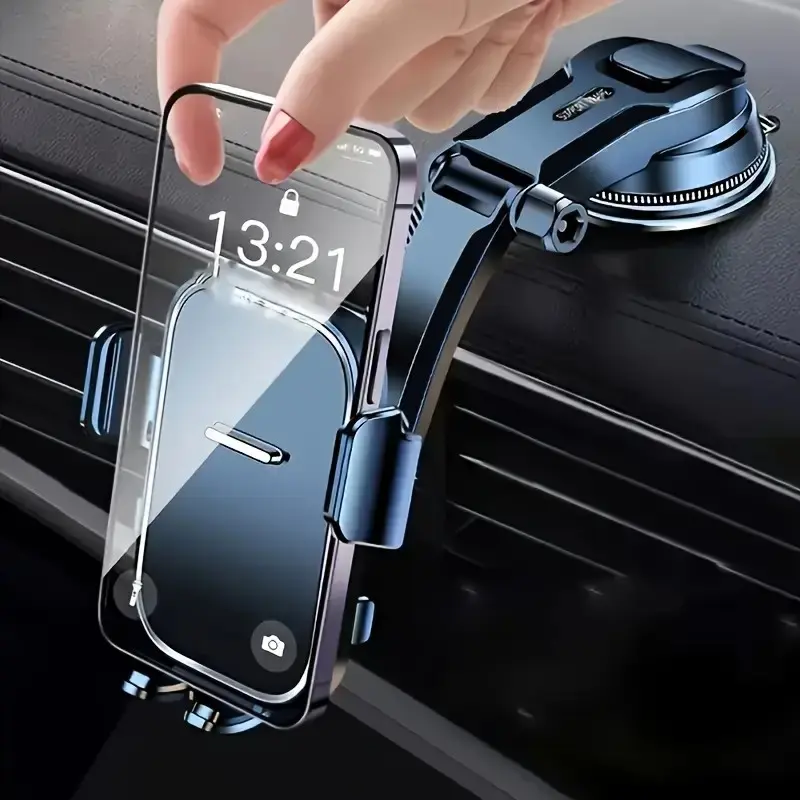 Car Phone Holder Dashboard Mount, 360 Degree Rotatable, Strong Suction Cup, Anti-Slip High Stability, Compatible with All Smartphones, Car Phone Stand