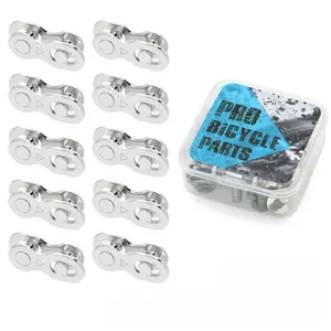 10 Pairs Universal 1/6/7/8-Speed Bicycle Chain Quick Link Versatile for MTB Road Bike Casual Rides (6/7/8 Speed Silver)