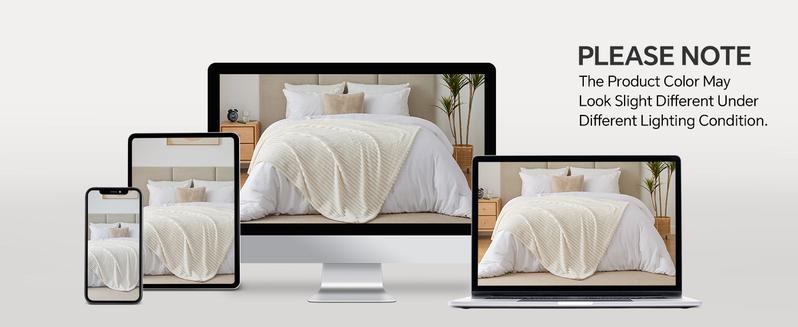 BEDELITE Fleece Cozy Blanket 300GSM Soft Warm Fluffy 3D Stripe Texture Microfiber Polyester Throw Twin Queen King Sizes Decorative Valentine's Day gift Giftable