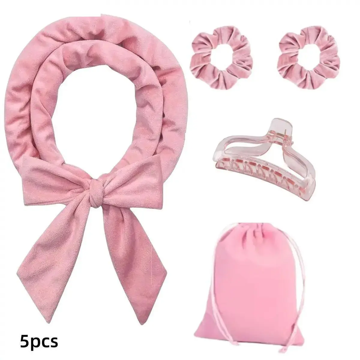 Heatless Hair Curler Set, Soft Ribbon Tie for Damage-Free Overnight Curls, Effortless Styling Tool for Natural-Looking Waves While Sleeping, Heatless Curls Overnight, Anyone Avoiding Heat Damage, Bow Shape