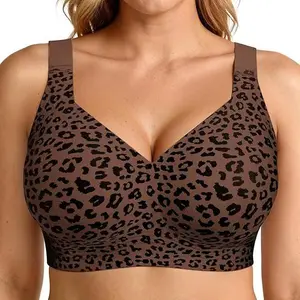 Women Jelly Bras Wirefree Full Coverage No Underwire Everyday Bras Comfortable Wireless Padded Tshirt Bra
