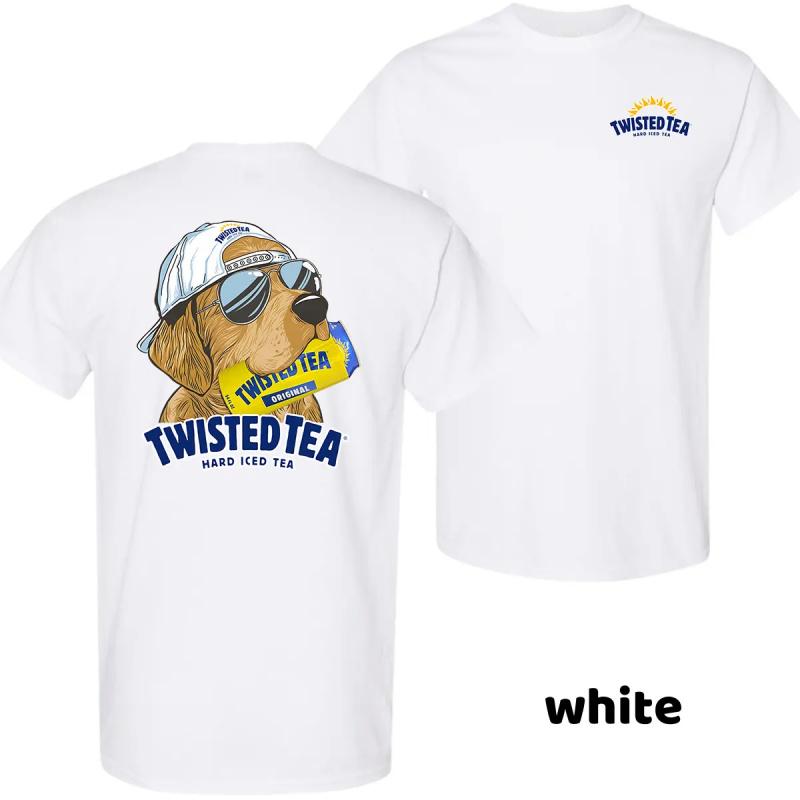 Men’s Twisted Tea Hunting Dog Tshirt – 2-Sided Graphic Beer Tee, Crewneck Shortsleeve, Casual  Streetwear, Menswear Top, Trending T-shirt
