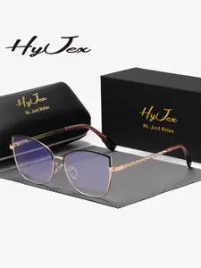 HyJex 1 Piece Unisex Lightweight Elegant Full Frame Plaon Highlighting A Sense Of Lightness Cat Eye Frame Plaon Glasses