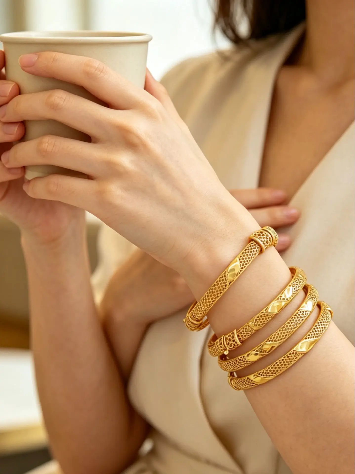 4 Elegant Openable Bracelets for Women, Perfect for Parties, Weddings, Valentine's Day, All Seasons Jewelry Gift