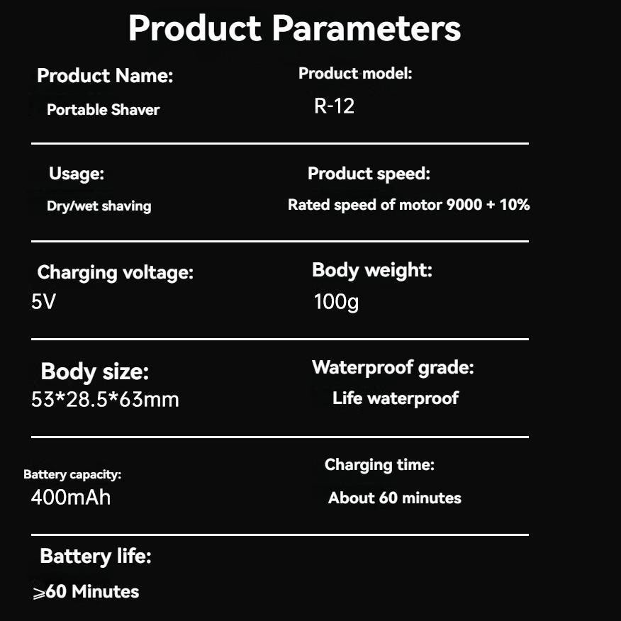 Portable Electric Shaver, Cordless Rechargeable Shaver Machine, 1 Box Double-Head Magnetic Shaver with Cleaning Brush, Charging Cable and Storage Bag, Travel Shaver for Outdoor Use, Dual Head Shaver, Shaving Tool