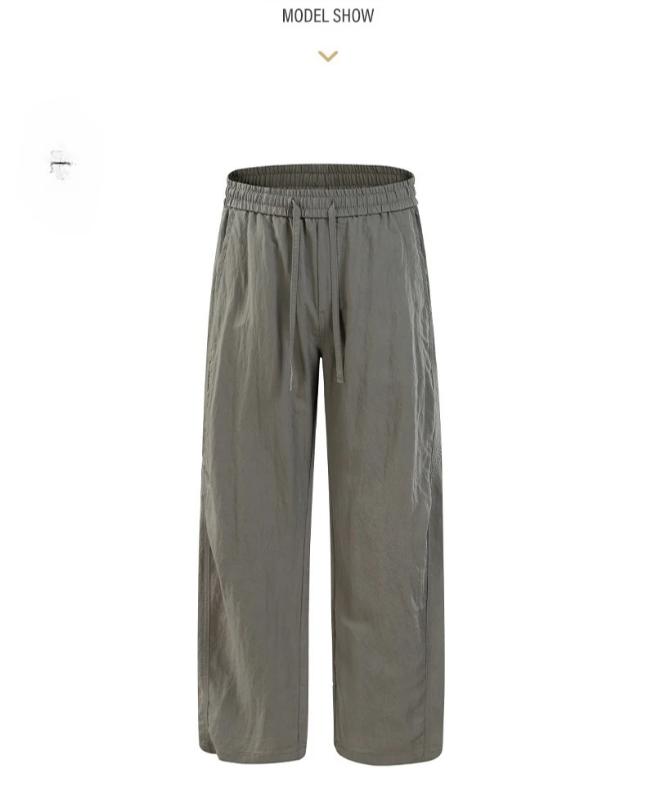 Kyn Apparel 2026 Spring Summer New Thin Lyocell Breathable Linen Straight Pants for Men Clothing Comfort Drawstring Male Trousers