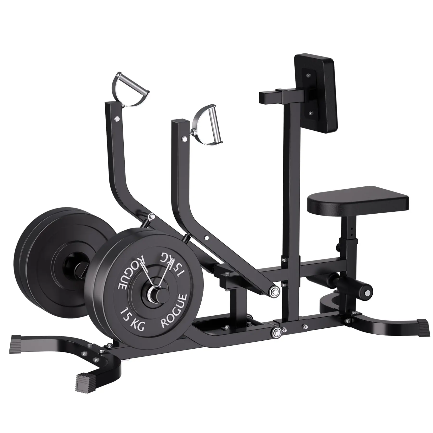Seated Row Machine - Heavy Duty Back Training Gym Equipment, 400LBS Home Workout Gear with Adjustable Seat & Compact Frame