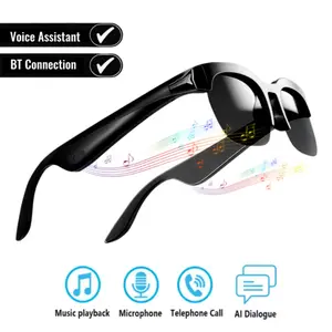 Wireless Bluetooth Smart Glasses with UV Protection Lens, Voice Assistant, Button Control Music & Calls, Wearable Audio Sunglasses for Travel, Walking, Outdoor Sports, Popular Father’s Day Gift