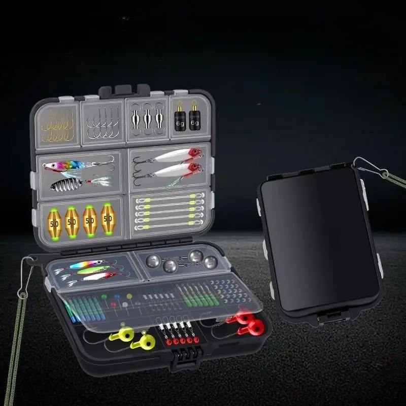 Lure Dual-Layer Lures Box, Micro-Size Storage Box, Fishing Hooks Lead Weight Box, Portable Flasher Lure Box, Essential Fishing Gear, Fishing Supplies