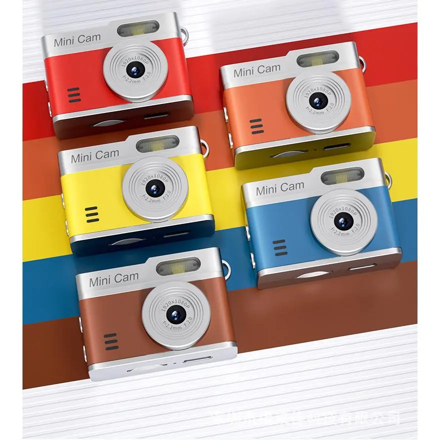 FK005 8MP HD Quality Mini CCD Electronic Camera - 0.96" LCD Screen, Portable Compact Video Recorder with Memory Card Compatibility, Landscape Mode, Macro Focus for Travel